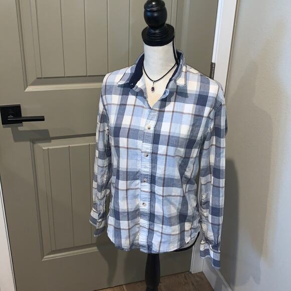 MARINE LAYER Plaid Flannel S - Picture 1 of 8